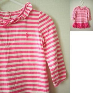 Ralph Lauren Pink border one-piece / 9M
